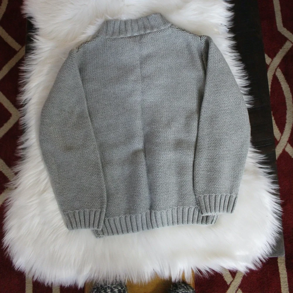 Gymboree, grey Cable Knit Sweater ....